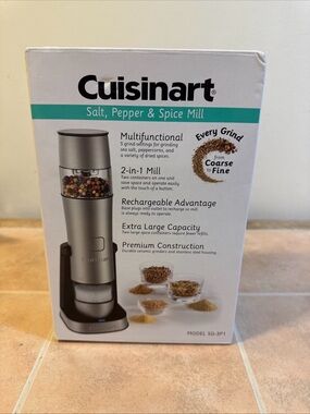 Cuisinart SG-3P1 Rechargeable Salt, Pepper, and Spice Mill